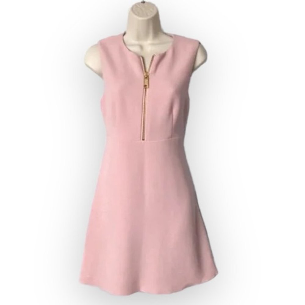 RACHEL ZOE Blush Pink Front Zipper Dress